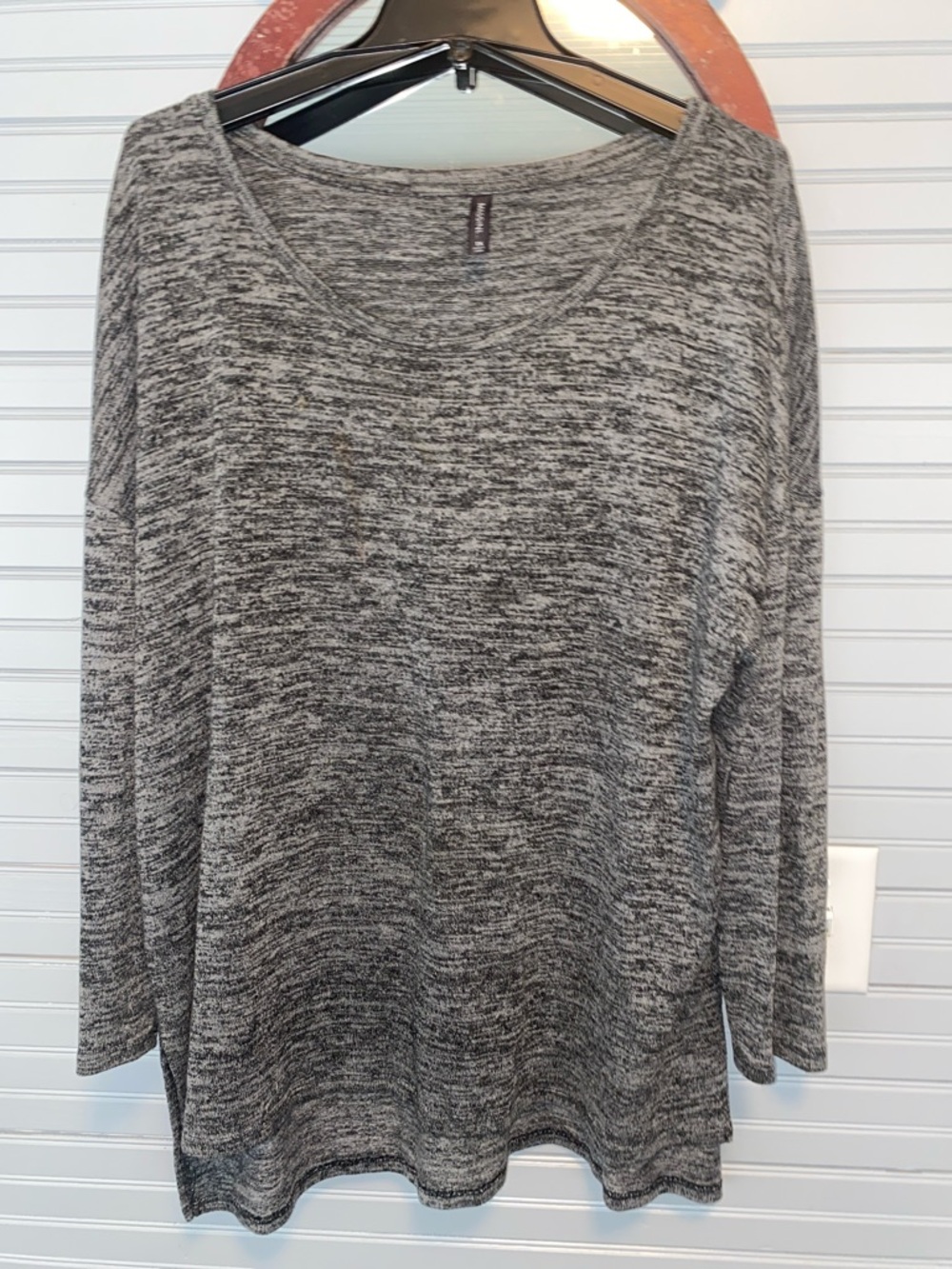 Soft Heathered Gray Long Sleeve Top